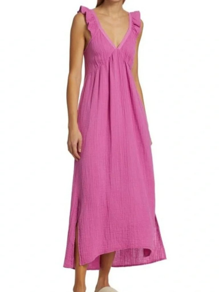 Xirena Leyla Ruffled Cotton Gauze Maxi Dress
